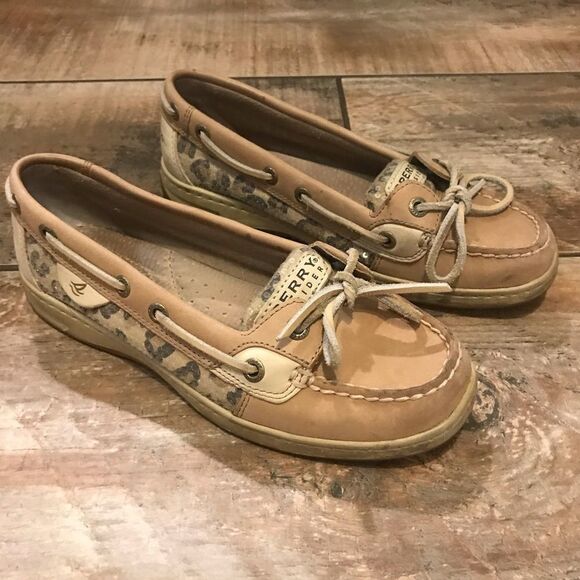 Sperry - Sequin & Leopard Print Top-Siders… - Picture 1 of 7